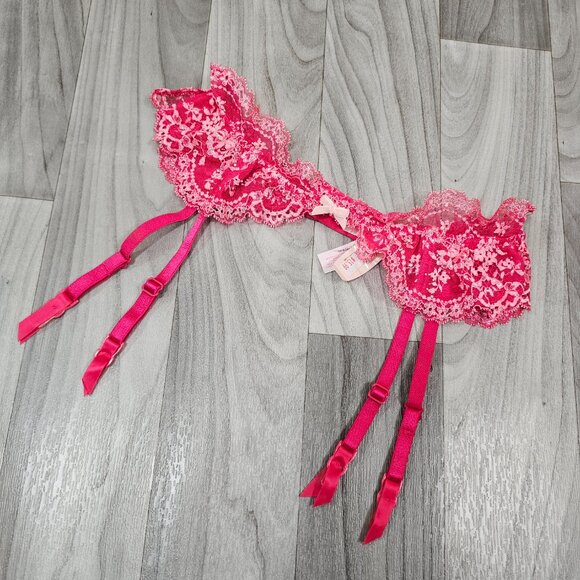 NWT Victoria's Secret VERY SEXY Lace Garter Belt with Rhinestones Size XS/S - Picture 3 of 7